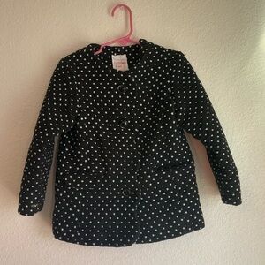 Cat & Jack Black Polka Dot Coat size 4T